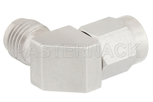 2.4mm オス 〜 2.4mm メス 直角アダプタ