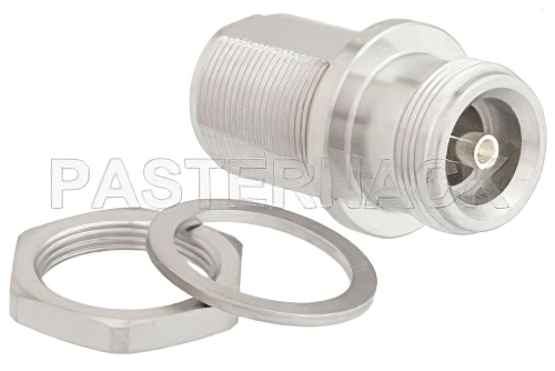 バルクヘッドマウント 4.1/9.5 Mini DIN メス 〜 4.1/9.5 Mini DIN メス アダプタ、IP67嵌合時