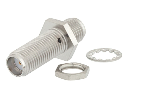 SMA メス 〜 SMA メス バルクヘッドマウントアダプタ