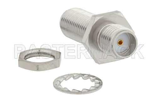 SMA メス 〜 SMA メス バルクヘッドマウントアダプタ