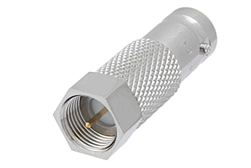 50 Ω BNC メス 〜 75 Ω F オス アダプタ