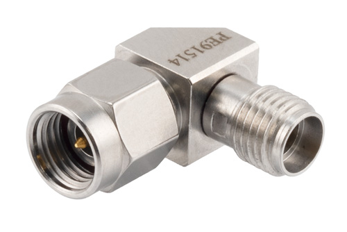 2.92mm Male to 3.5mm Female Right Angle Adapter