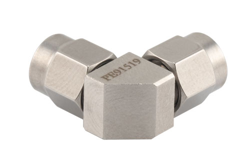 1.85mm Male to 2.92mm Male Right Angle Adapter