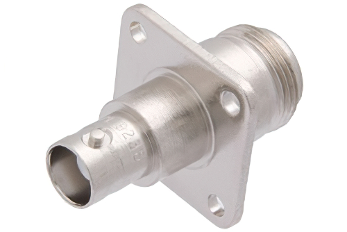 N メス 〜 BNC メス 4ホールパネルマウントアダプタ