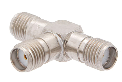 SMA 「T字」アダプタ、メス-メス-メス