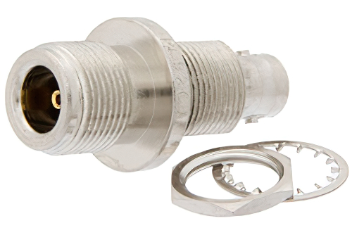 N メス 〜 BNC メス バルクヘッドマウントアダプタ