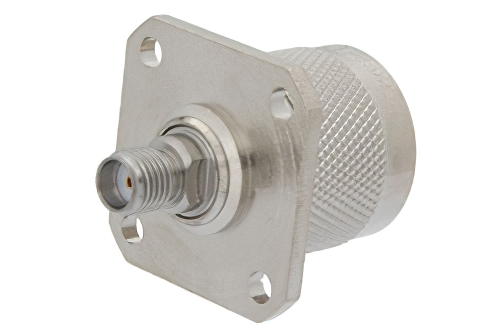 4ホールパネルマウント SMA メス 〜 N オス アダプタ