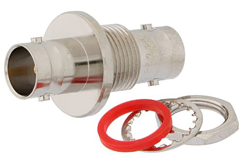 75 Ω BNC メス 〜 75 Ω BNC メス バルクヘッドマウントアダプタ