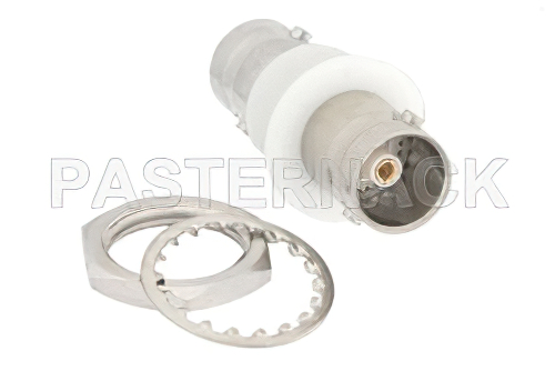 バルクヘッドマウント絶縁グラウンド 75 Ω BNC メス 〜 75 Ω BNC メス アダプタ