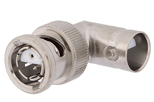 78 Ω BNC二軸 プラグ 〜 78 Ω BNC二軸 ジャック 直角アダプタ