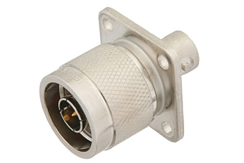 N オス 〜 BNC メス 4ホールパネルマウントアダプタ