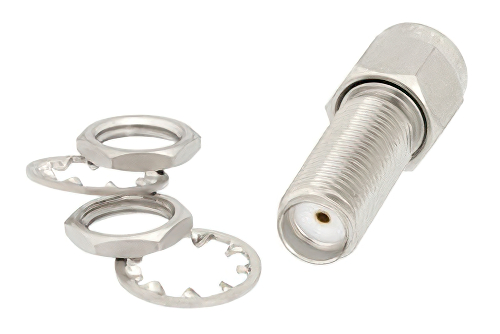 SMA オス 〜 SMA メス バルクヘッドマウントアダプタ