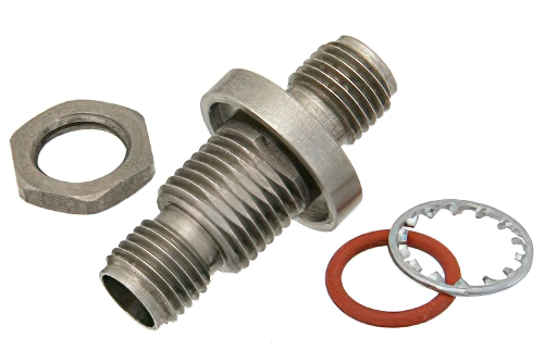 3.5mm メス 〜 3.5mm メス バルクヘッドマウントアダプタ