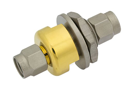 3.5mm オス 〜 3.5mm オス バルクヘッドマウントアダプタ