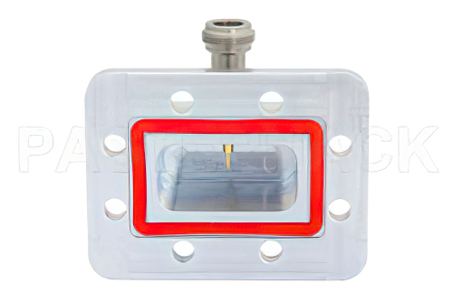 WR-159、CPR-159G、溝付きフランジ、N メス、導波管 〜 同軸アダプタ、4.9 GHz 〜 7.05 GHz