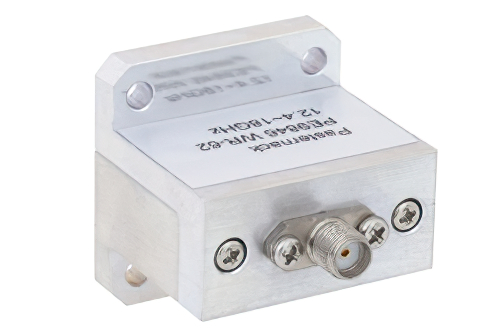 WR-62、スクエア型フランジ、エンドランチ SMA メス、導波管 〜 同軸アダプタ、12.4 GHz 〜 18 GHz、Ku 周波帯