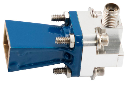 WR-28 導波管 標準 ゲインホーンアンテナ 動作周波数 26.5 GHz ～ 40 GHz, 公称値 10 dB 利得,  2.92mm メス 入力