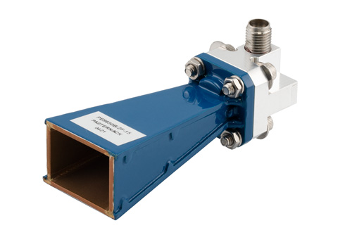 WR-28 標準 ゲインホーンアンテナ 動作周波数 26.5 GHz ～ 40 GHz, 15 dBi 公称利得,  2.92mm メス 入力コネクタ, ProLine