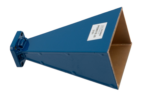 WR-34 導波管 標準 ゲインホーンアンテナ 動作周波数 22 GHz ～ 33 GHz, 公称値 20 dBi 利得, UG-1530/U スクエアカバーフランジ