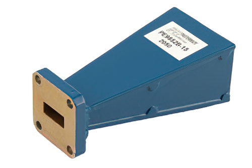 WR-42 導波管 標準 ゲインホーンアンテナ 動作周波数 18 GHz ～ 26.5 GHz, 公称値 15 dBi 利得, UG-597/U スクエアカバーフランジ