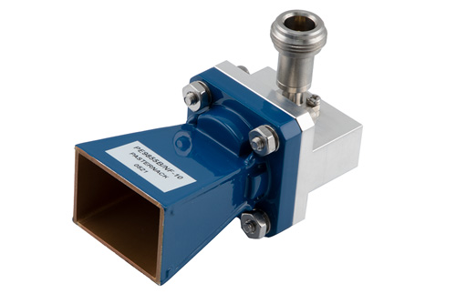 WR-75 標準 ゲインホーンアンテナ 動作周波数 10 GHz ～ 15 GHz, 10 dBi 公称利得,  N型 メス 入力コネクタ, ProLine