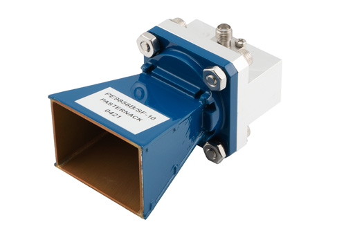 WR-90 標準 ゲインホーンアンテナ 動作周波数 8.2 GHz ～ 12.4 GHz, 10 dBi 公称利得,  SMA メス 入力コネクタ, ProLine