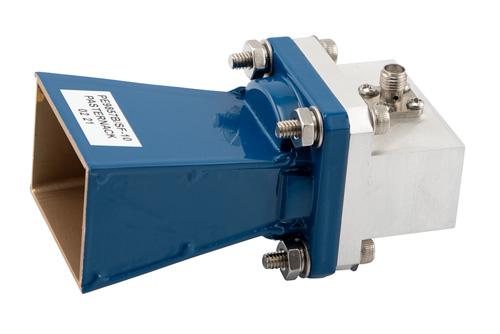 WR-102 導波管 標準 ゲインホーンアンテナ 動作周波数 7 GHz ～ 11 GHz, 公称値 10 dB 利得,  SMA メス 入力