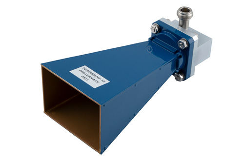 WR-112 標準 ゲインホーンアンテナ 動作周波数 7.05 GHz ～ 10 GHz, 15 dBi 公称利得,  N型 メス 入力コネクタ, ProLine