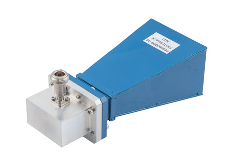 WR-159 標準 ゲインホーンアンテナ 動作周波数 4.9 GHz ～ 7.05 GHz, 10 dBi 公称利得,  N型 メス 入力コネクタ, ProLine