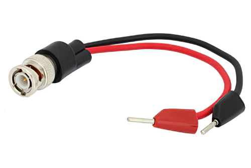 ブレイクアウト アセンブリ: BNCオスから スタッキングチッププラグ