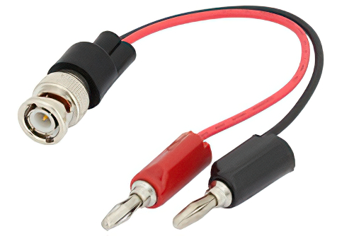 ブレイクアウト アセンブリ: BNCオスから標準 スタッキングバナナプラグ