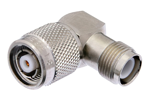 逆極性 TNC オス 〜 逆極性 TNC メス 直角アダプタ