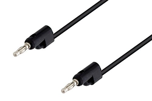 Banana Plug to Banana Plug Cable 12 Inch Length Using Black Wire