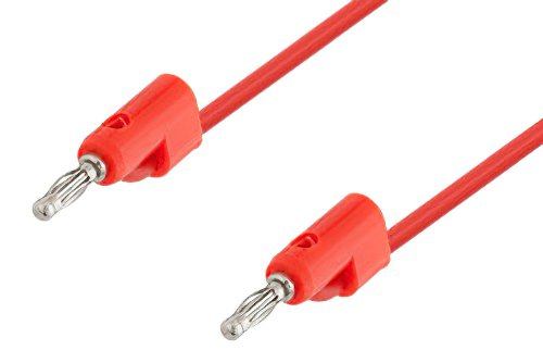 Banana Plug to Banana Plug Cable 120 Inch Length Using Red Wire