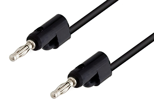 Banana Plug to Banana Plug Cable 24 Inch Length Using Black Wire