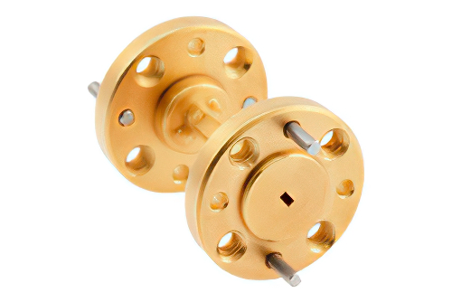 WR-6 直管導波管セクション 1 インチ長、UG-387/U-Mod 円形フランジ、110 GHz 〜 170 GHz