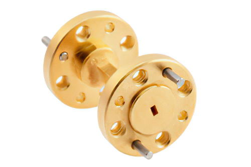 WR-8 直管導波管セクション 1 インチ長、UG-387/U-Mod 円形フランジ、90 GHz 〜 140 GHz