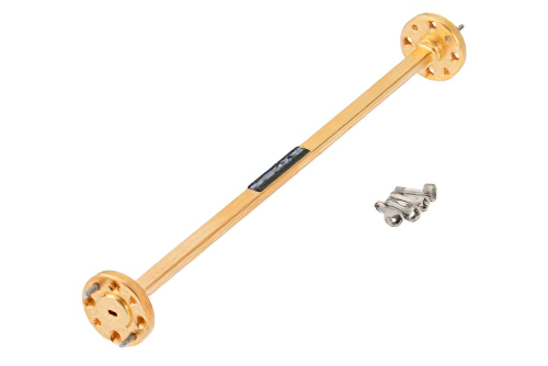 WR-10 計装グレード 直管導波管セクション 6 インチ長、UG-387/U-Mod 円形フランジ、75 GHz 〜 110 GHz