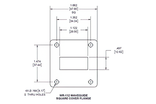 WR-112 導波管 シム、UG-カバー 方形フランジ、5mm 真鍮