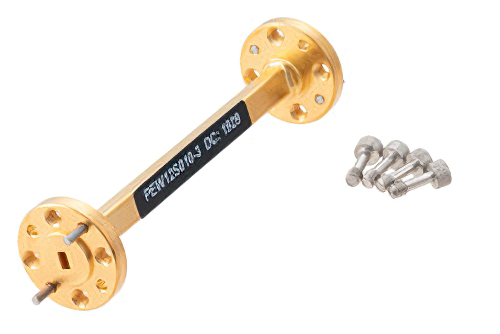 WR-12 計装グレード 直管導波管セクション 3 インチ長、UG-387/U 円形フランジ、60 GHz 〜 90 GHz