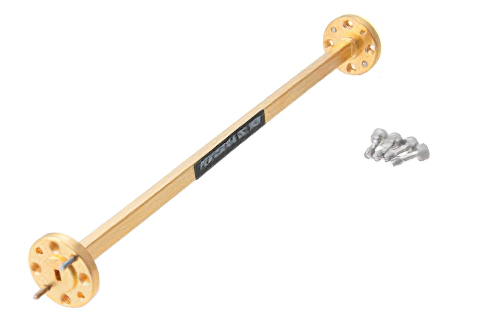 WR-12 計装グレード 直管導波管セクション 6 インチ長、UG-387/U 円形フランジ、60 GHz 〜 90 GHz