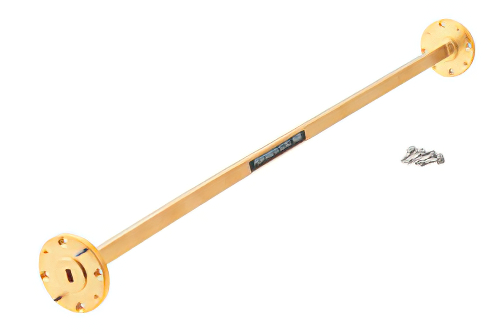 WR-19 計装グレード 直管導波管セクション 12 インチ長、UG-383/U-Mod 円形フランジ、40 GHz 〜 60 GHz