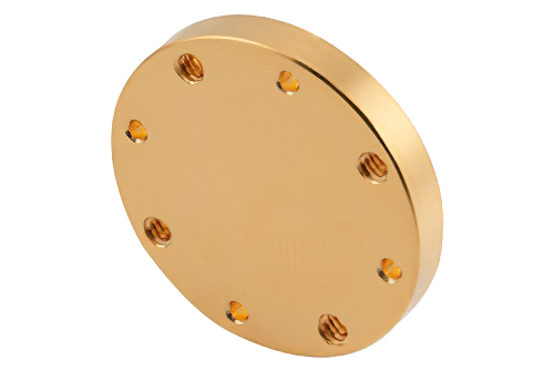 WR-19 導波管 ショートプレート、UG-カバー 円形フランジ、4mm 銅