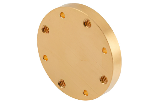 WR-22 導波管 ショートプレート、UG-カバー 円形フランジ、4mm 銅