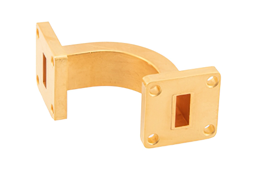 WR-42 Instrumentation Grade Waveguide E-Bend with UG-595/U Flange Operating from 18 GHz to 26.5 GHz