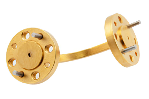 WR-5 導波管 E-ベンド、UG-383/U-Mod フランジ、動作範囲 140 GHz 〜 220 GHz