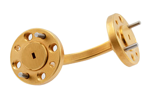 WR-8 導波管 E-ベンド、UG-383/U-Mod フランジ、動作範囲 90 GHz 〜 140 GHz