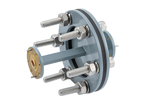 WR-22 導波管 バルクヘッド アダプタ UG-383/U ラウンドカバーフランジ, 33 GHz ～ 50 GHz