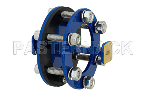 WR-28 導波管バルクヘッドアダプタ UG-599/U 方形 フランジ、26.5 GHz 〜 40 GHz