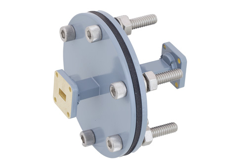 WR-34 導波管バルクヘッドアダプタ UG-1530/U 方形 フランジ、22 GHz 〜 33 GHz